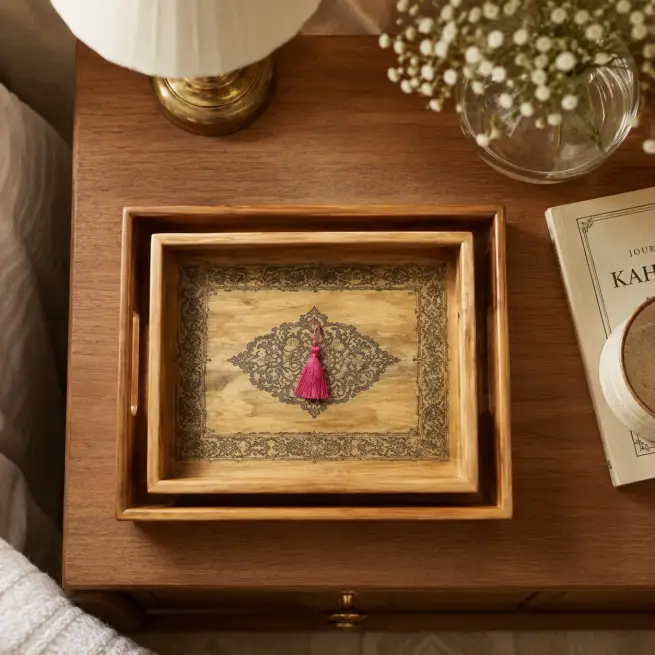 Pearl Serving 2 Tray-Printed Design (Set of 1)
