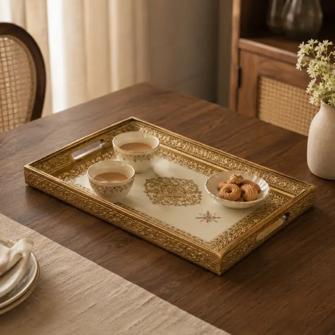Rectangular 11mm Serving 3 Trays - Dining (Set of 1)