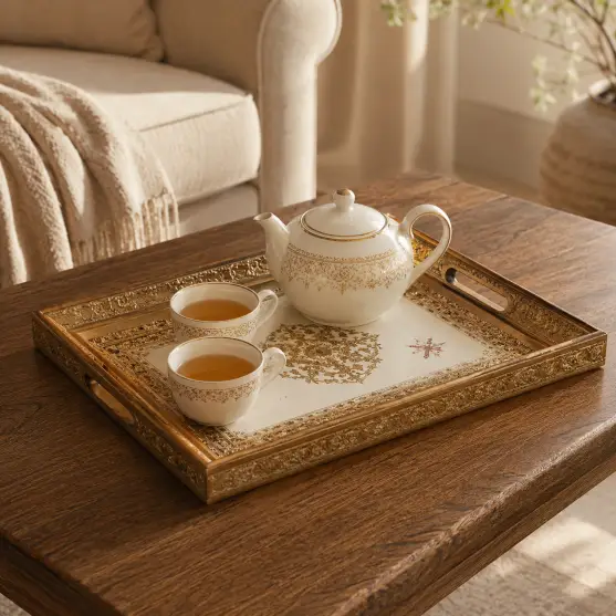 Rectangular 11mm Serving 3 Trays - Dining (Set of 1)
