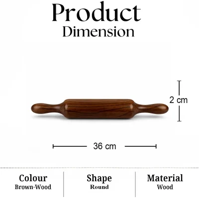Sheesham Wood Belan-14 Inch Rolling Pin (Set of 1)