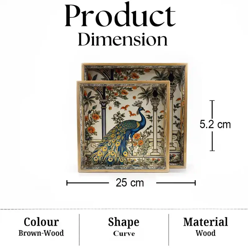Signature Square 2 Tray-Printed (Set of 1)