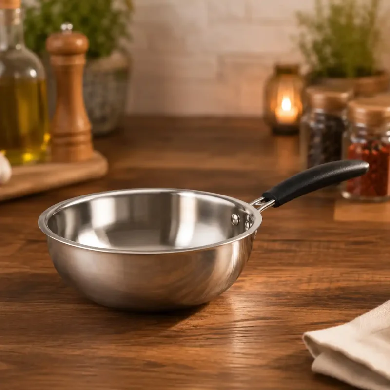 Stainless Steel Mini Frypan - Durable Frying Pan (Medium)