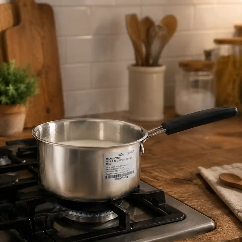 Stainless Steel Saucepan No. 12 - Durable Milk Pan (Set of 1)
