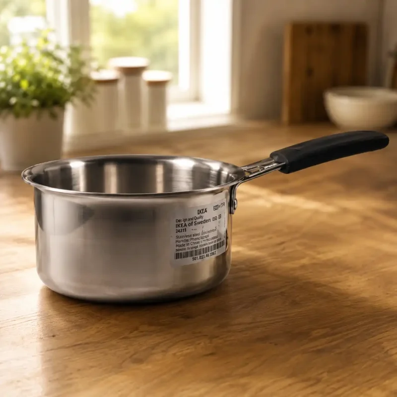 Stainless Steel Saucepan No. 12 - Durable Milk Pan (Set of 1)
