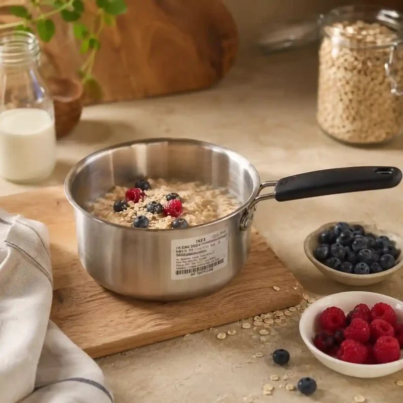 Stainless Steel Saucepan No. 12 - Durable Milk Pan (Set of 1)