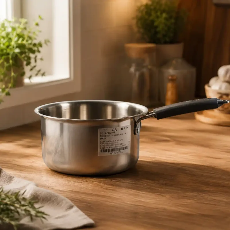 Stainless Steel Saucepan No. 14-Heavy Base (Set of 1)