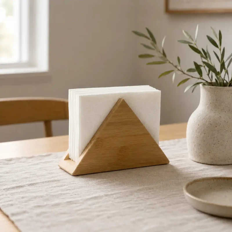 Triangular Napkin Stand - Modern Tissue Holder (Set of 1)