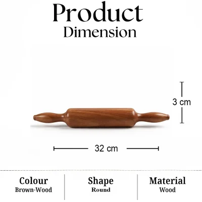 Wooden Rolling Belan-14 Inch Belan-Kitchen (Set of 1)