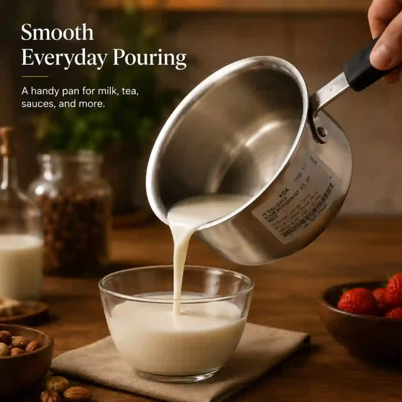 Stainless Steel Saucepan No 11-Durable Milk Pan (Set of 1)
