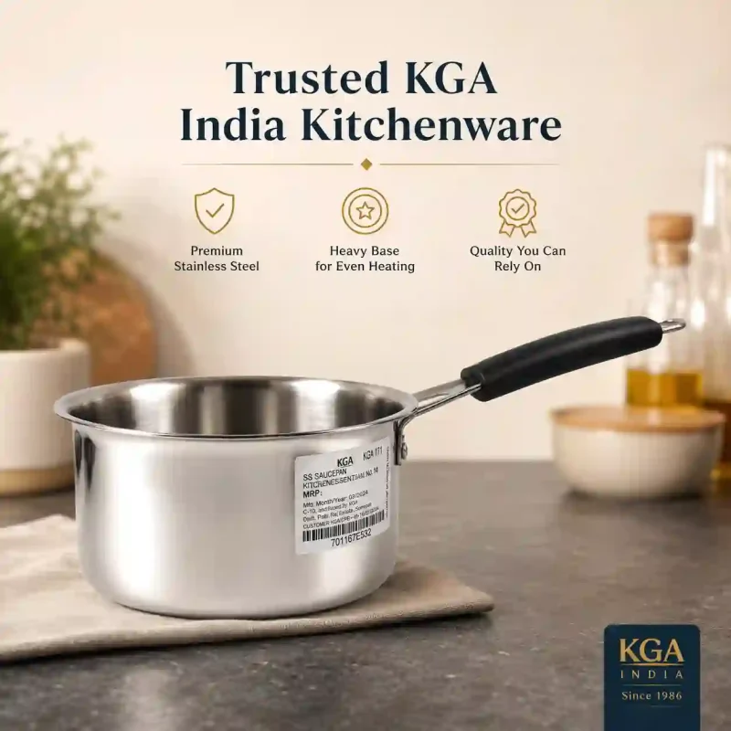 Stainless Steel Saucepan No. 14-Heavy Base (Set of 1)