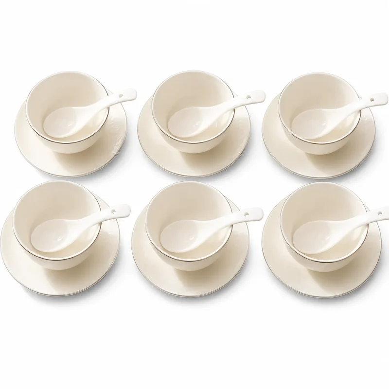Nadia 6 Piece Bowl Set - with Plate and Spoon (Set of 1)