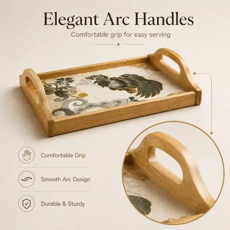 Galaxy Serving Tray-Arc Printed-Rectangle (Set of 1)