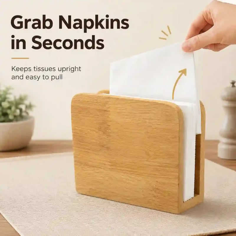 Rectangular Napkin Stand - Durable Tissue Holder (Set of 1)