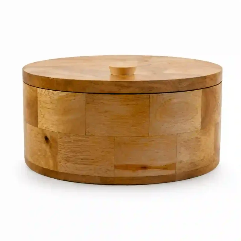 Ultimate Handcrafted Wooden Roti Box-Traditional (Set of 1)