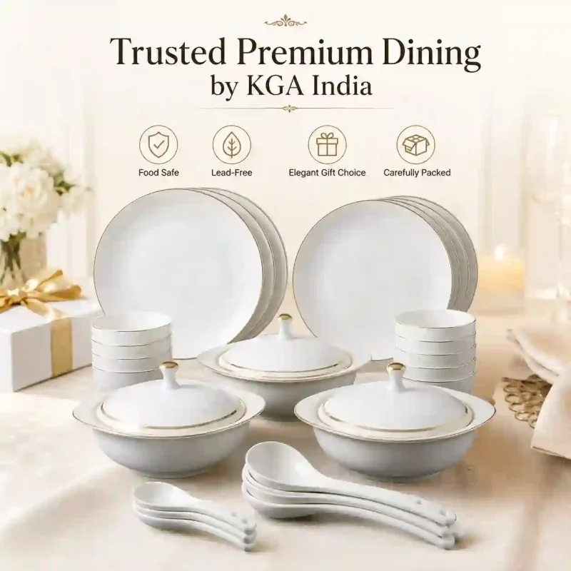 Nadia Goldline Dinner Set-40 Pcs-Premium (Set of 1)