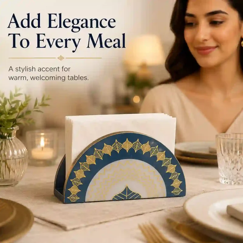 Signature Napkin Holder - Compact Tissue Stand (Small Size)