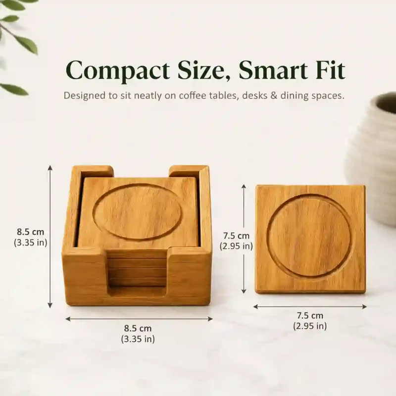 Wooden Coaster Stand (Set of 1)
