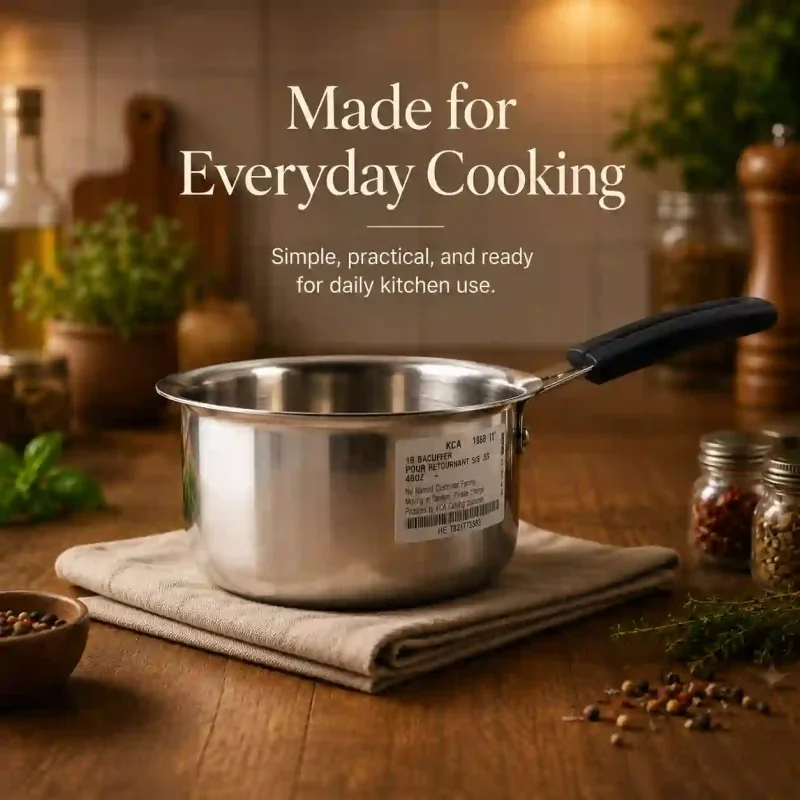 Stainless Steel Saucepan No 11-Durable Milk Pan (Set of 1)