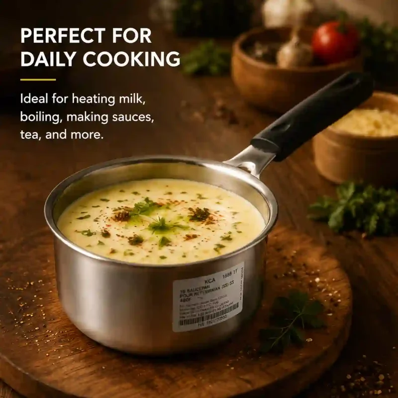 Stainless Steel Saucepan No 13-Durable Milk Pan (Set of 1)