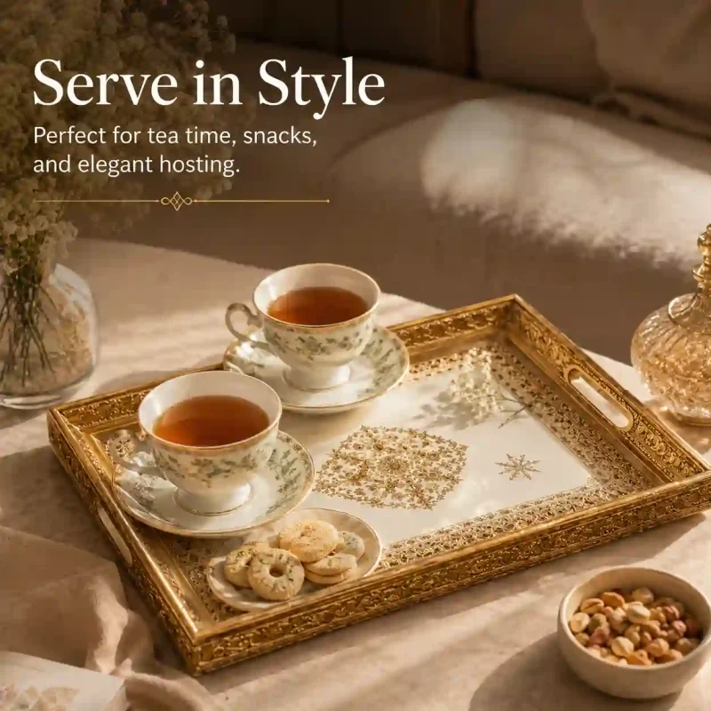 Rectangular 11mm Serving 3 Trays - Dining (Set of 1)