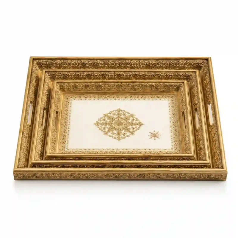 Rectangular 11mm Serving 3 Trays - Dining (Set of 1)