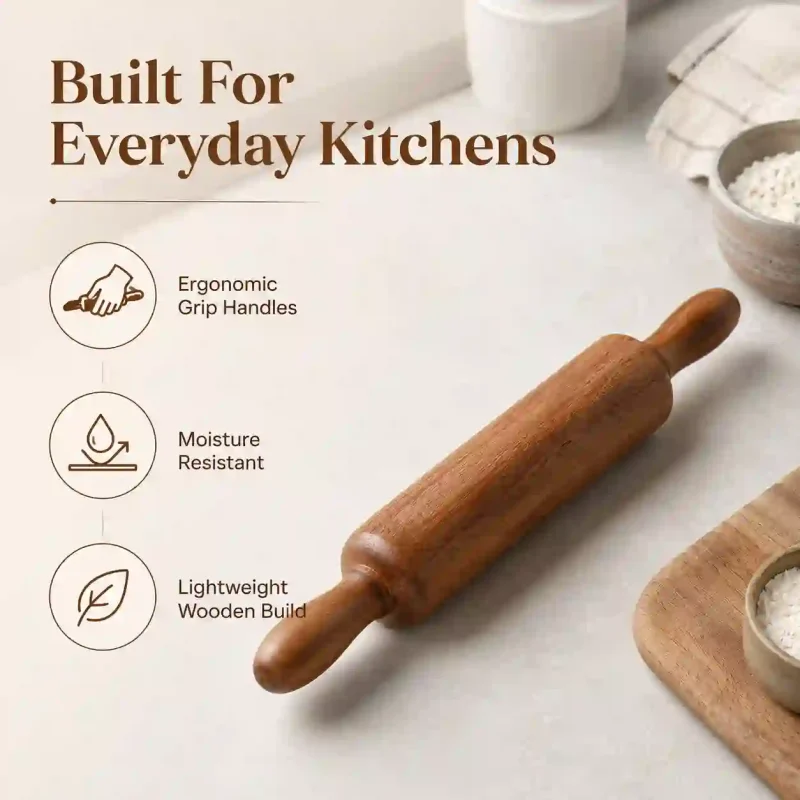 Wooden Rolling Belan-14 Inch Belan-Kitchen (Set of 1)