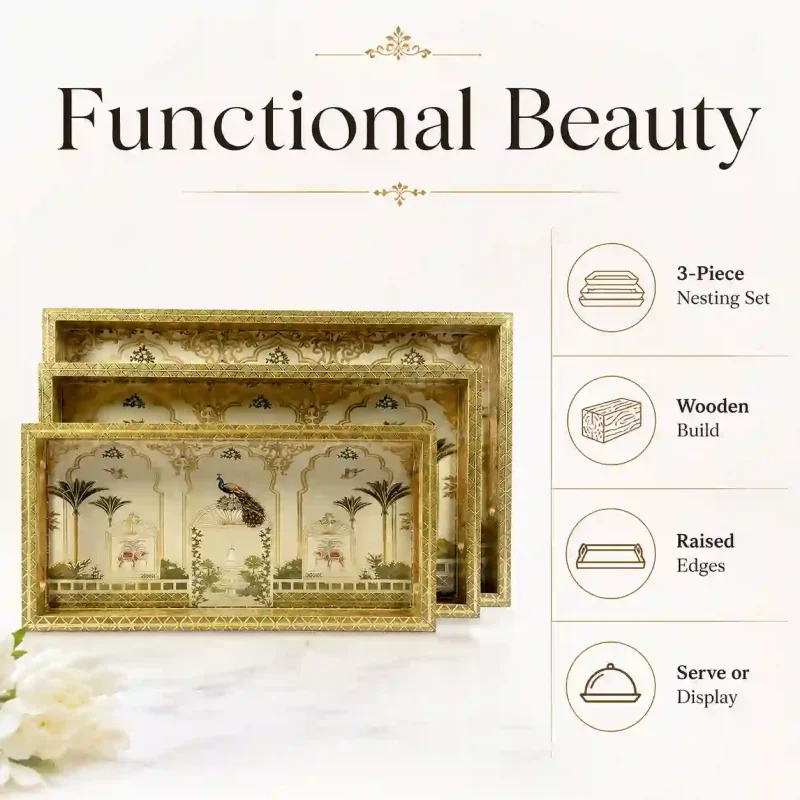 Sanskriti Luxury 3 Tray-Handcrafted (Set of 1)