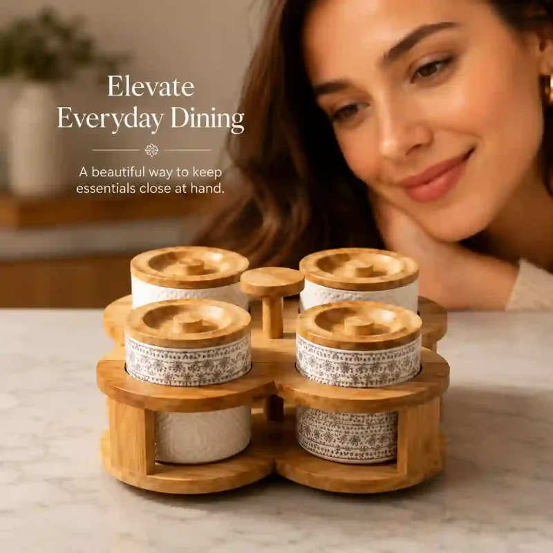 Revolving Cutlery 4 Organizer - 360 Degree Rotating (Set of 1)