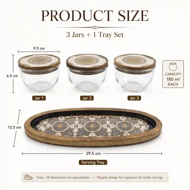 Legacy 3 Pcs Serving Set with Tray-Dining Tableware (Set of 1)