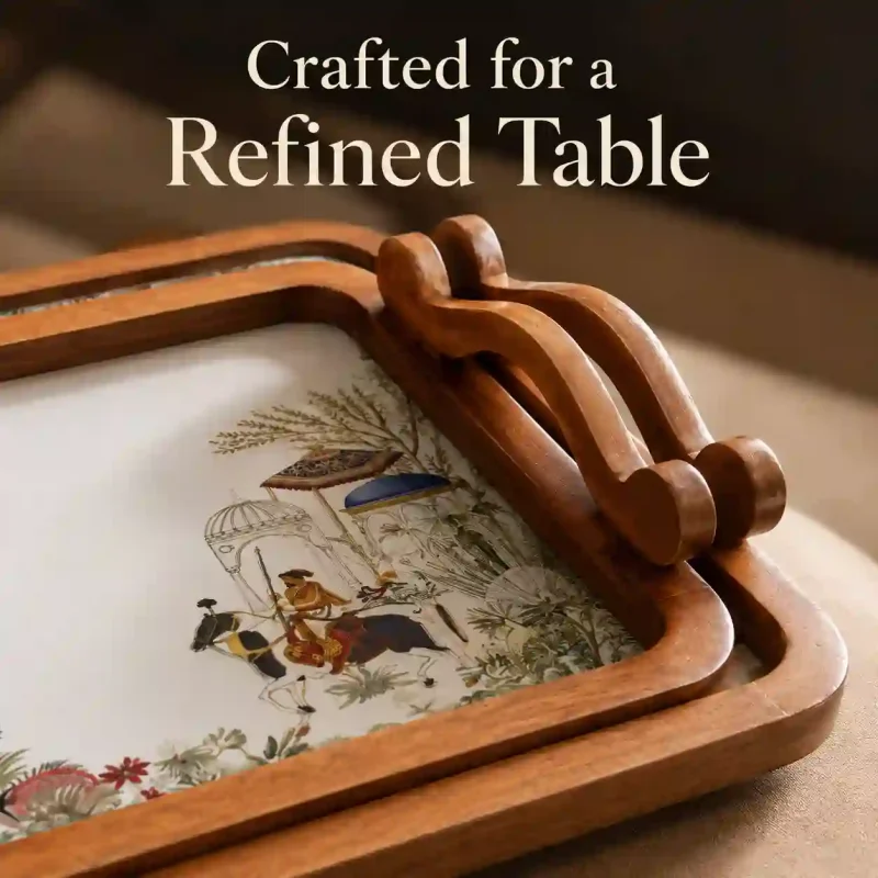 Rectangle Serving Tray 2 Pieces-Printed King (Set of 1)