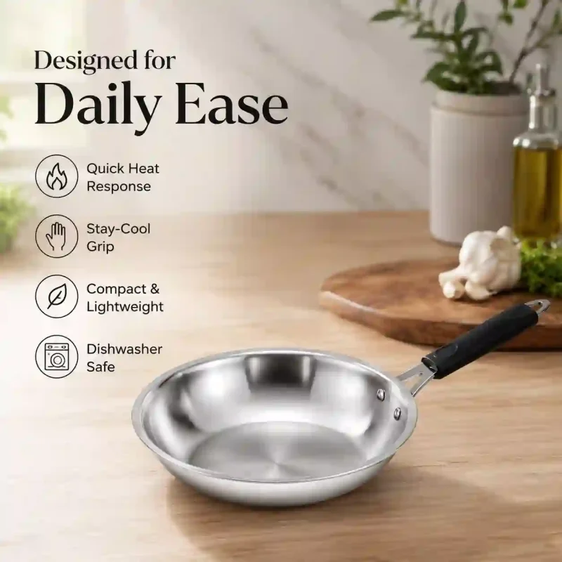 Stainless Steel Mini Frypan-Small Size (Set of 1)