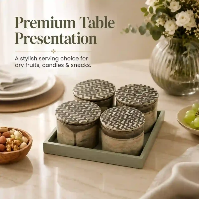 Signature Dryfruit Box-4 Compartment-Serving (Set of 1)