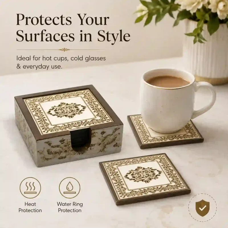 Signature Wooden Coaster Set-KGA Coaster (Set of 1)