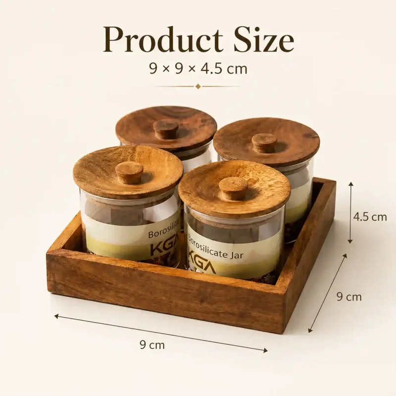4 Premium Glass Spice Jars with Wooden Lids: Grab the Best Set