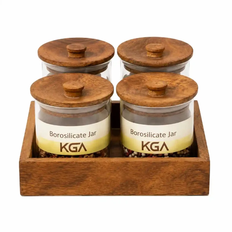 4 Premium Glass Spice Jars with Wooden Lids: Grab the Best Set