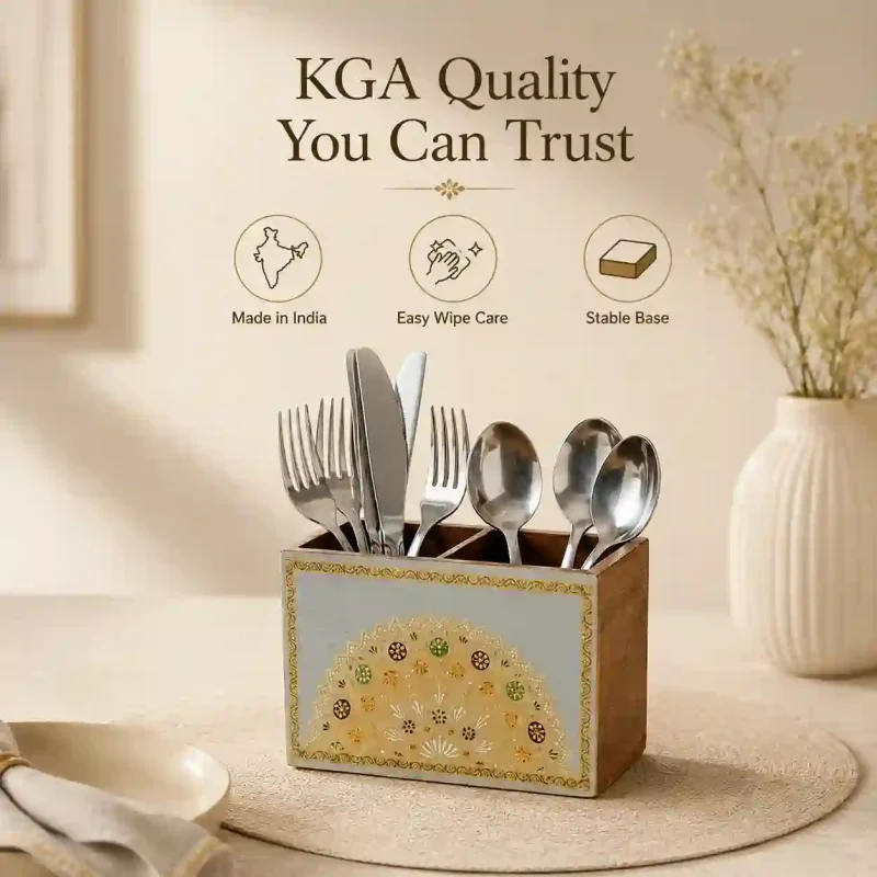 Signature Cutlery Holder With 2 Compartment - Holder (Set of 1)