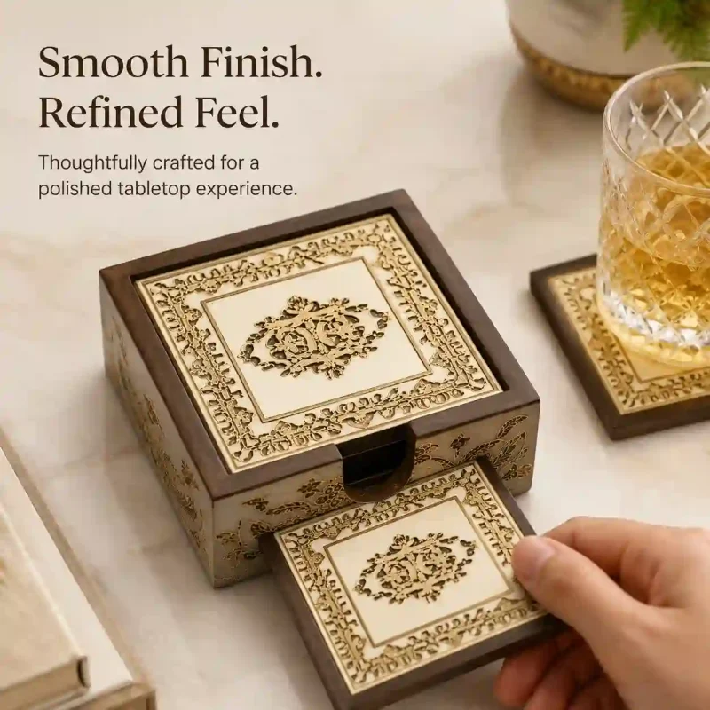 Signature Wooden Coaster Set-KGA Coaster (Set of 1)