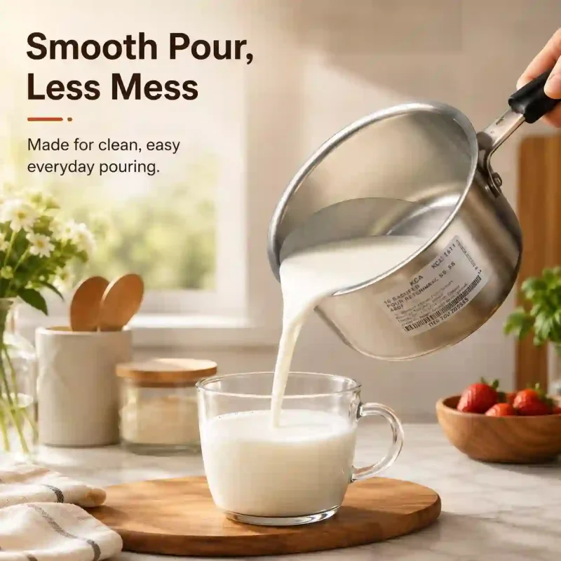 Stainless Steel Saucepan No 10-Durable Milk Pan (Set of 1)