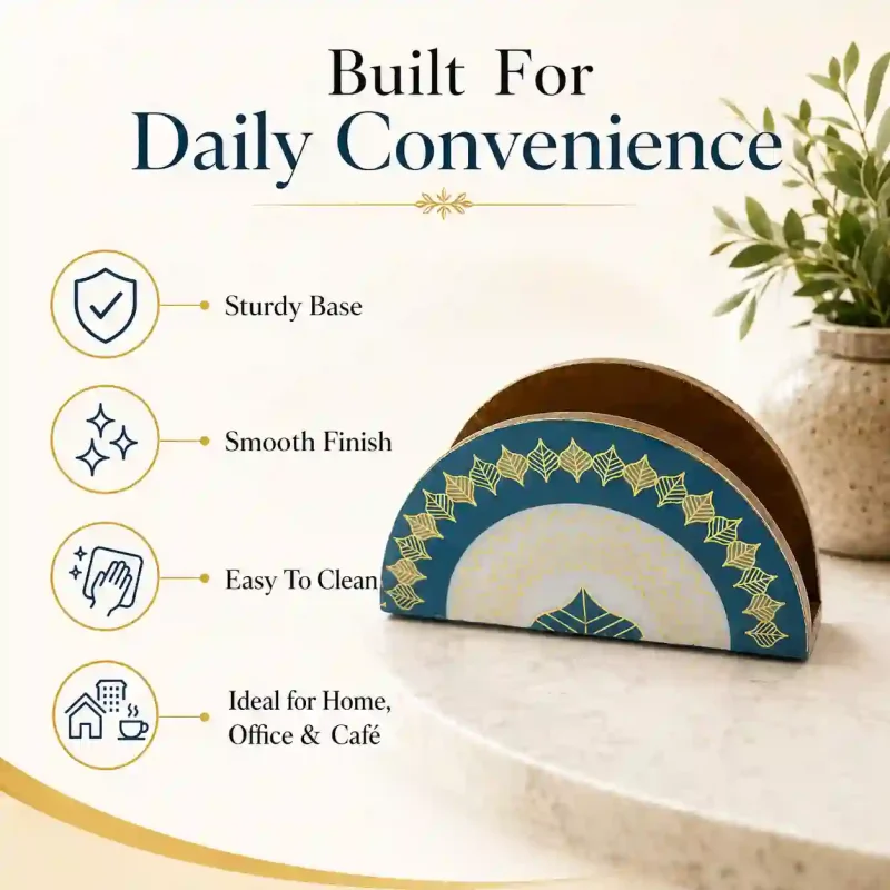 Signature Napkin Holder - Compact Tissue Stand (Small Size)
