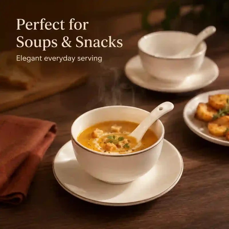 Nadia 6 Piece Bowl Set - with Plate and Spoon (Set of 1)