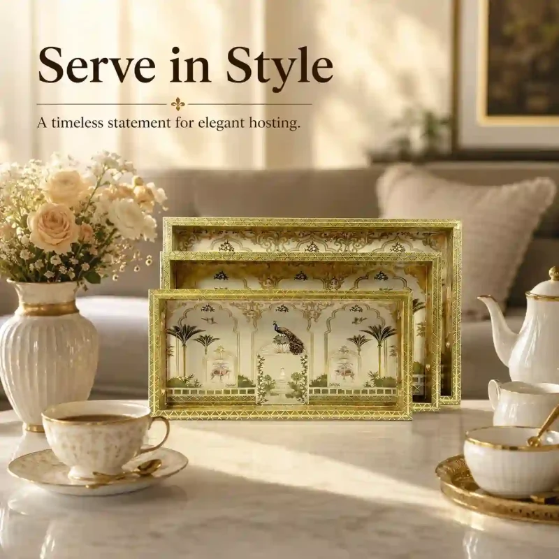 Sanskriti Luxury 3 Tray-Handcrafted (Set of 1)