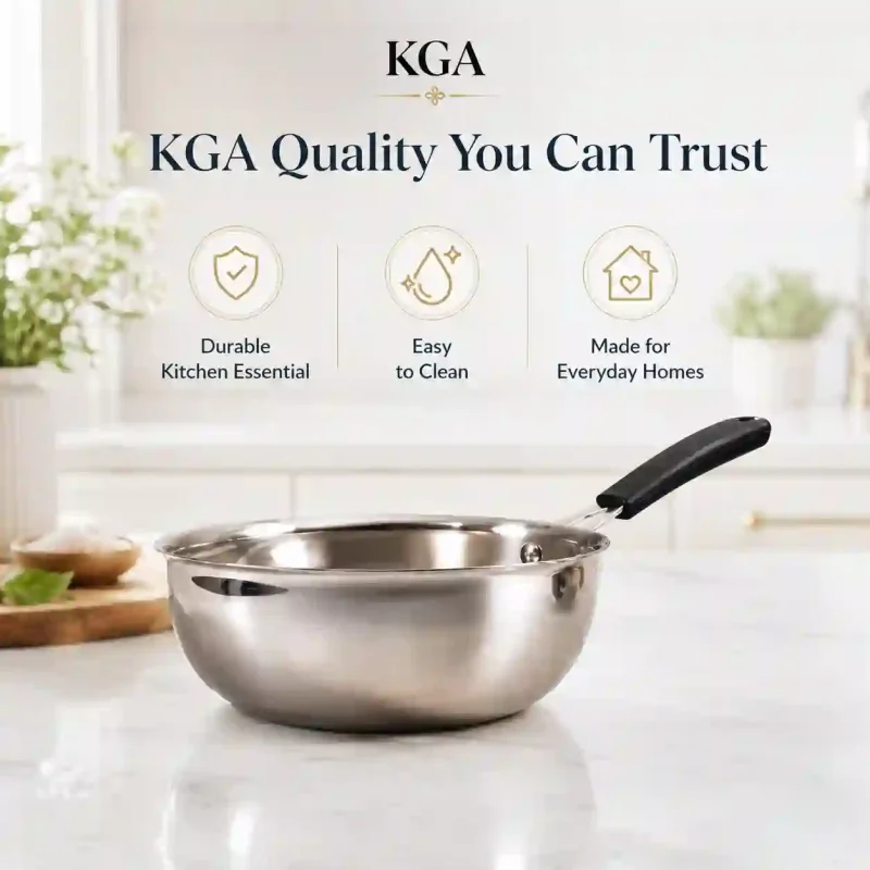 Stainless Steel Mini Frypan - Durable Egg Frying Pan (Large)