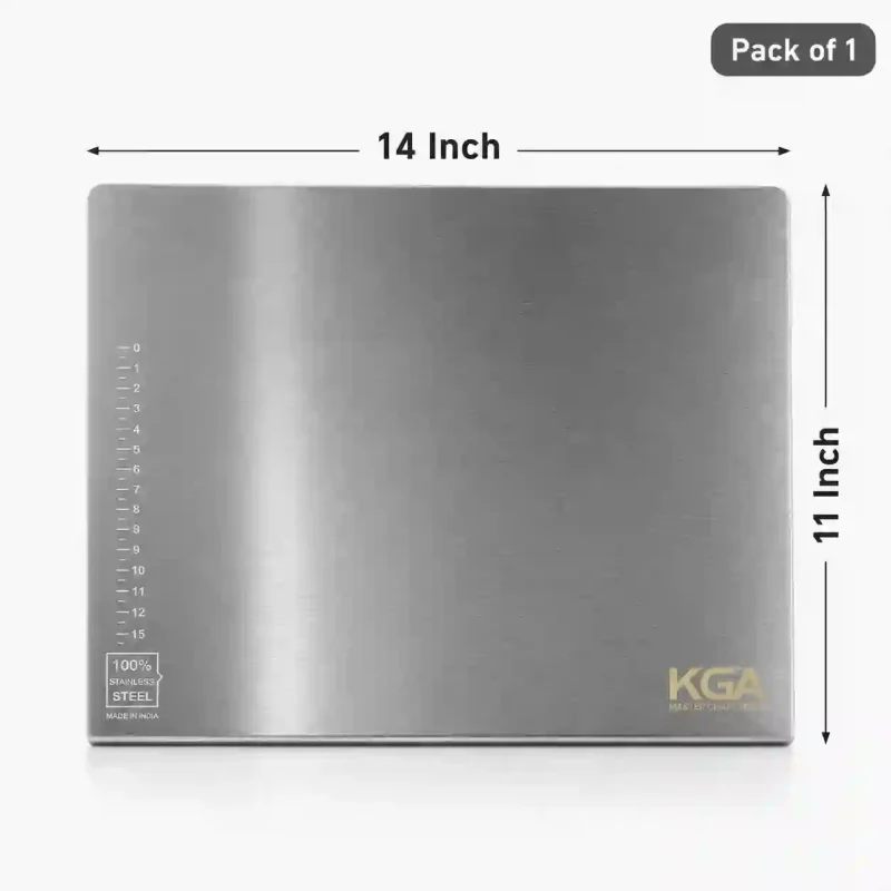 Stainless Steel Chopping Board-14x11 Inch (Pack of 1)