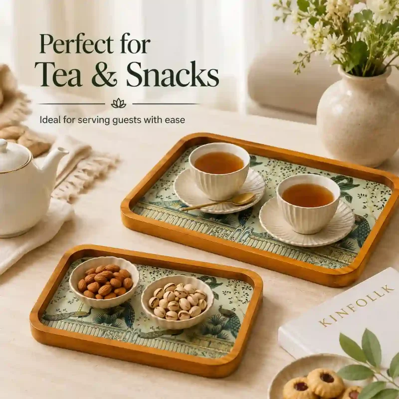 Galaxy Serving Tray-Arc Printed-Rectangle (Set of 1)