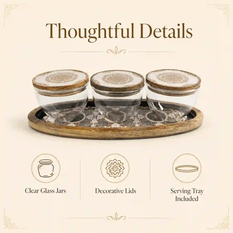Legacy 3 Pcs Serving Set with Tray-Dining Tableware (Set of 1)