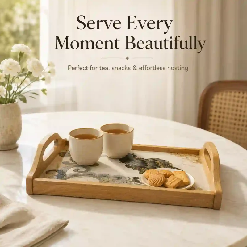 Galaxy Serving Tray-Arc Printed-Rectangle (Set of 1)