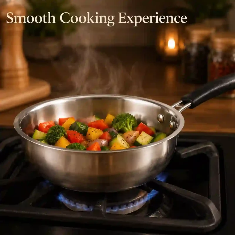 Stainless Steel Mini Frypan - Durable Frying Pan (Medium)
