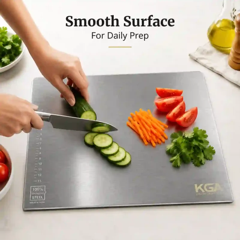 Stainless Steel Chopping Board-14x11 Inch (Pack of 1)
