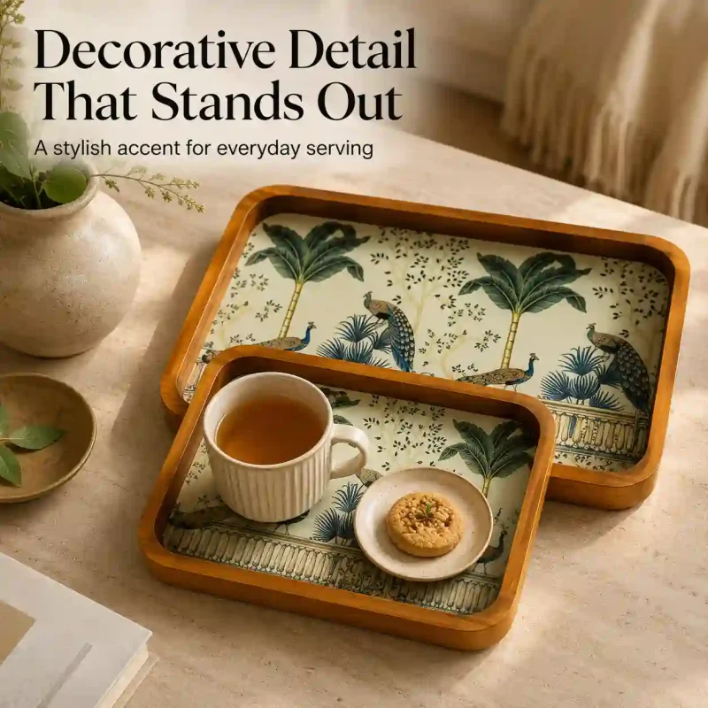 Galaxy Serving Tray-Arc Printed-Rectangle (Set of 1)