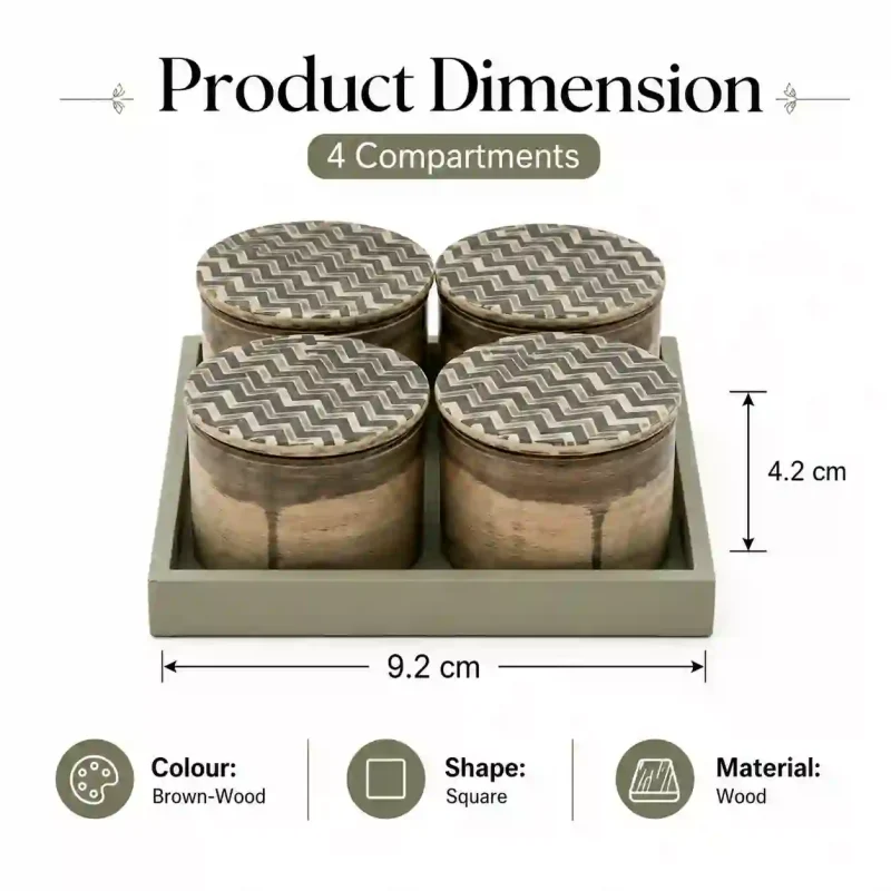 Signature Dryfruit Box-4 Compartment-Serving (Set of 1)